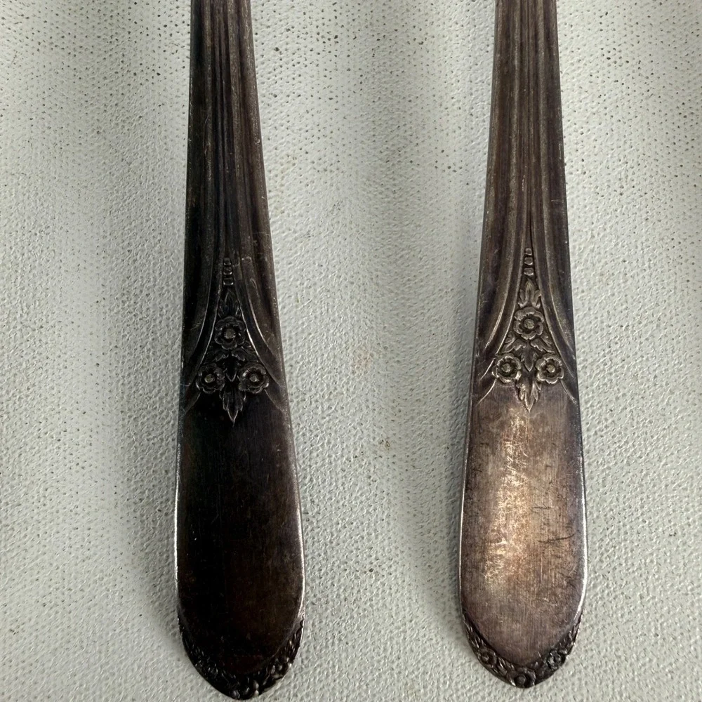 4 International Silverplate SALAD FORKS Mary Lou Devonshire Wm Rogers 6 1/8